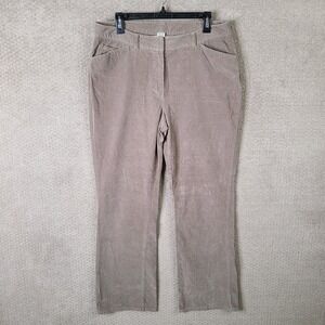 LL Bean Pants Womens 14 Tall Tan‎ Corduroy Chino Straight Leg 5 Pocket Stretch